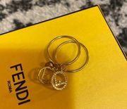 Fendi F is Fendi Double Charm ring Metal and Crystal- Oro