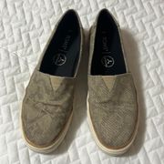 Toms Parker Snake Print Slip On Loafers Comfort Shoes Womans Size 7