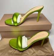 Gianvitorossi BIJOUX MULE 85 Metallic green leather casual classic party fashion