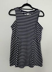 NWT Navy Blue White Striped Maternity Blouse Top