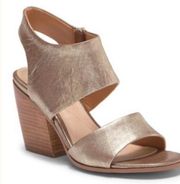 Isola Satin Gold Ravenna Sandal Size 8 B47