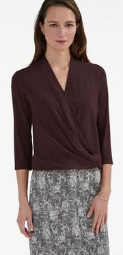 MM Lafleur The Deneuve Purple Chiffon Crossover Top Medium