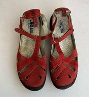 JBU Jambu CYNTHIA Sandals Memory Foam Footbed  Red SIZE 7