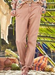 Sundance Peach Always In Style Chino Pants Size 6 Petite