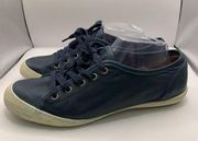 PLDM by Palladium Gaetane Blue Leather Sneaker Lace-up  Size 42 low top US9.5-10