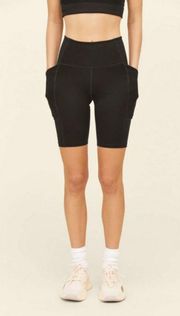 💕GIRLFRIEND COLLECTIVE💕 High Rise Pocket Bike Short ~ Black Large L NWT