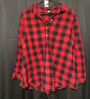 Old Navy  Maternity red/black flannel shirt