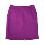 Merona Pencil Skirt Size 8 Purple Back Split Stretch Lined