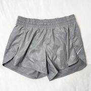 Athleta  Hustle Run Racer Light Gray Camo Shorts