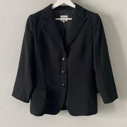 Armani Collezioni Black 100% Virgin Wool Blazer