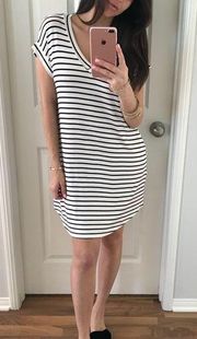 Mittoshop | Navy & White Striped T-Shirt Dress