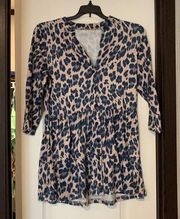 Button Down Cheetah Top