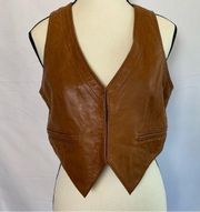 Dallin Chase Brown Lamb Leather Vest Size 6