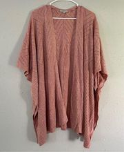 LOFT Pink Short Sleeve Cardigan Shawl Poncho Casual Comfy XL XXL