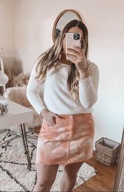 Peach love California tie dye skirt