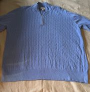 Periwinkle Cable Knit Half Zip