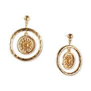 Charter Club Textured Orbital Earrings in Gold MSRP $35 NWT