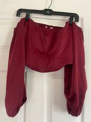 Burgundy Corset Top