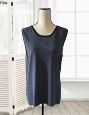 Dressbarn Charcoal Gray Sleeveless Top