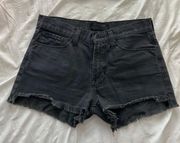 Black Denim Shorts