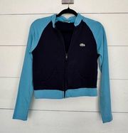 Blue Lacoste Cropped Y2K Jacket