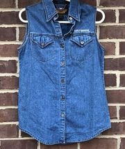 Harley Davidson sleeveless Denim shirt