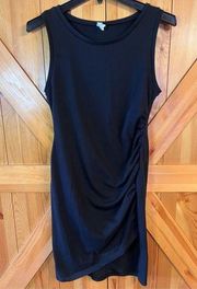 Melrose and Market Leith Ruched Body-Con Sleeveless Dress Black Sz Medium (3065)