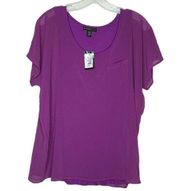 Design History Top Summer Plum nwt