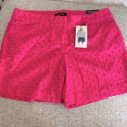 The Limited Tailored Short Hot Pink Eyelet NWT