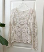 Soho Girls Lace Long Sleeve Boho Top