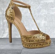 Thalia Sodi Bronze/Gold Platform Sandals size 9