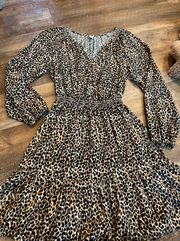 long sleeve cheetah dress