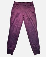 Cable & Gauge Womens Joggers Sweatpants Velour Purple S NWOT