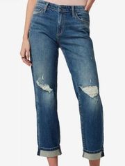 The Niki Mid Rise Boyfriend Jeans In Burden Destruct Size 29 NWT