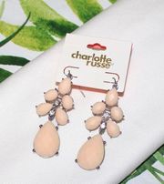 Charlotte Russe Pink Large Drop Earrings