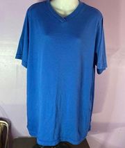 ONLY Necessities Royal Blue Short Sleeve V-Neck Tee Size Large