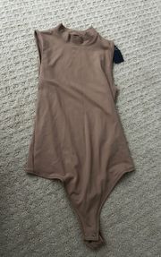 NWT Abercrombie nude sleeveless turtleneck bodysuit 