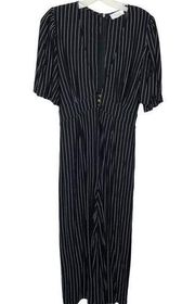 SAGE the Label Jumpsuit Black Pinstripe