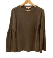 Nordstrom Dark Green Bell Sleeve Oversized Sweater XS