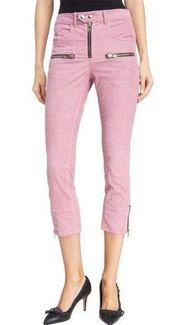 Isabel Marant Etoile Pelona Cropped Mauve Pink Moto Pants 44 12