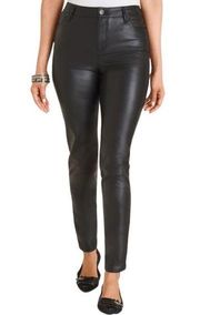 Chico's Faux Leather Slim Pants Size US 8 Petite NWT