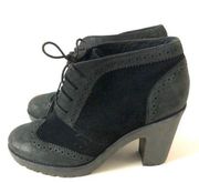 Sperry Top Sider Black lace up heels platform shoe