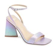 BP Sandals Womens Size 5 Lilac Parker Ankle Strap Chunky Triangular Heels