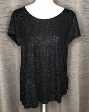 JENNIFER LOPEZ BLACK SHIMMER MEDIUM BLOUSE