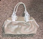 Gold & White Antonio Melani Shoulder Bag Purse