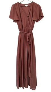 Baltic Born Kristina Maxi Rosy Brown Dress Size Medium