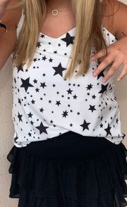 SheIn Black And White Star Top