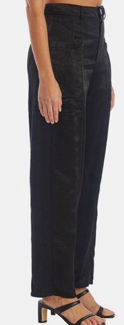 NWT Current Air Satin Utility Cargo Pants Black