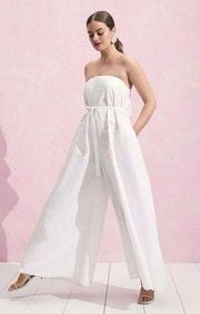 Calypso St. Barth Holly G Silk Jumpsuit in White