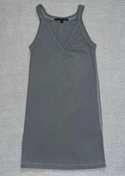 Urban Outfitters Long Contrast Trim Vneck Cotton Tank Top SzS